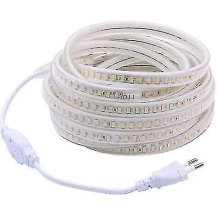 [CA] 8M LED-stripe for utendørs bruk 220V 4000K Positiv hvit 5 meter IP67 Vanntett LED-lysstripe (Positiv hvit, 8m)