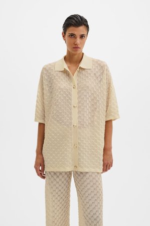 Exclusively at Malina - Moa skjorta - S - Light Beige