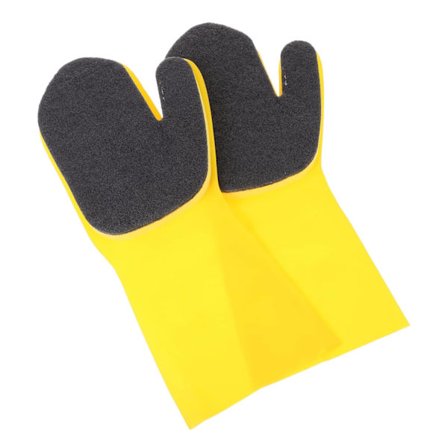 2 stk. Latex rengøringshandsker - Højre hånd, genanvendelige handsker, Kitch