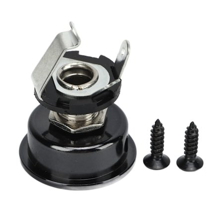 Guitar Jack Fremragende Kontakt Fast Forbindelse Metal Elektrisk Guitar Indgang Udgang Jack Stik Sort