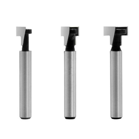 6,35 mm T-sporfræser, T-sporfræsere, 3 stk. (8/9,5/12,7 mm)