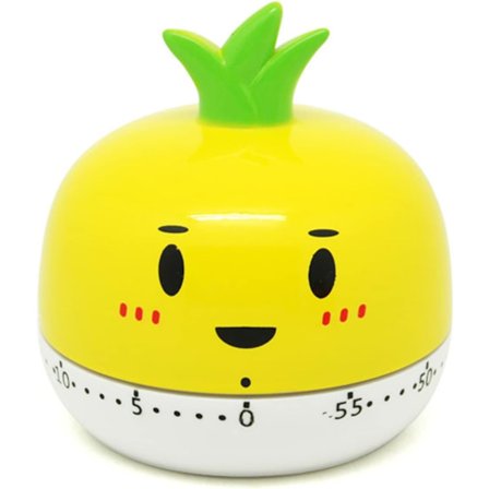 Manuell Mekanisk Timer, Tecknad Ananas Timer, Söt Matlagningstimer, för Kök Hemmakontor Skola Klassrum