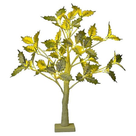 1 st Bordslampa Romantisk Hållbar Varm Bordslampa LED Lönnträdsformad Lampa Skrivbordslampa för Rum Present Hem