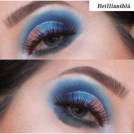 Brilliantblå-linser för bruna / mörka ögon, med linsetui.