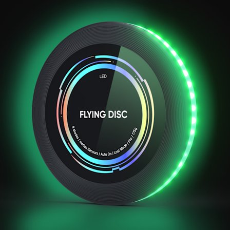 Latautuva LED-frisbee - 16 miljoonaa väriä RGB - Älykkäät tilat - Automaattinen syttyminen - Hauska lahja jouluun, syntymäpäivään ja leirintäalueelle