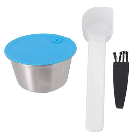 Återanvändbara kaffekapslar, påfyllningsbara kaffebryggarpodsfilterkoppar i rostfritt stål för Dolce-gusto Cof