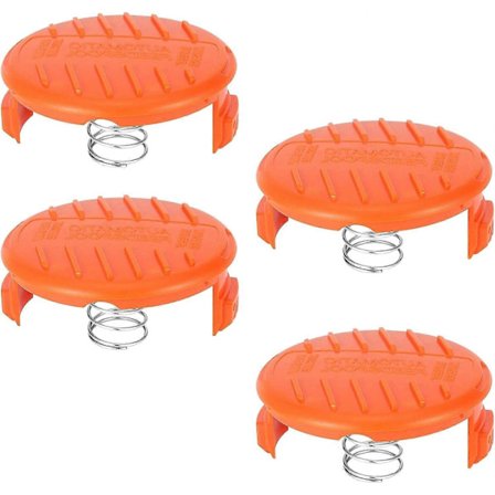 4 stycken Ersättningsspolkapslar med Fjäder Ersättningsfjädrar för Trimmer Acce #