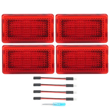 4 kpl Auton jalkatilan valo Erittäin kirkas tunnelmavalaisin Tesla Model 3 2018-2021 Punainen