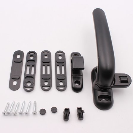 Skjutdörrhandtag för interiör och exteriör, hängfönsterhandtag, dörr- och fönsterrullhandtag, platt fönsterhjulhandtag med lås