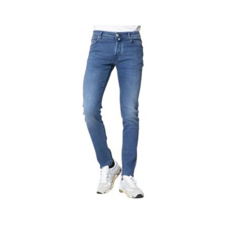 Jacob Cohën, Washed stretch jeans Niebieski, Mężczyzna, Rozmiar: W36
