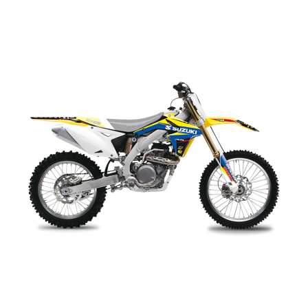 Kit de Adhesivos Blackbird Dream 4 Amarillo-Azul-Negro - Suzuki RM-Z 450 2008-2017