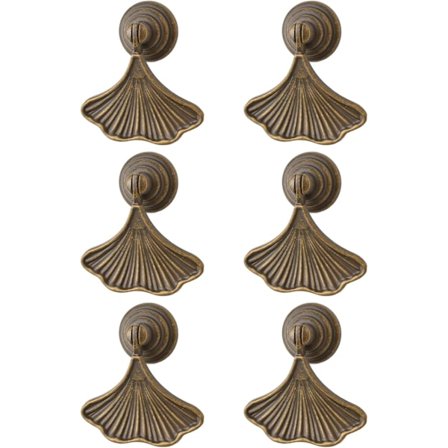 Ginkgo-lehden muotoiset nuppivedin, 6 kpl riippuva vedin, laatikoston yksireikäinen vedin vaatekaappiin, kaappiin, komeroon