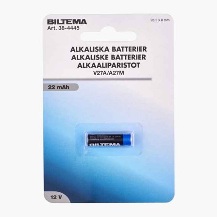 Biltema - V27A/A27M Alkalisk batteri 12 V, egnet for krevende elektronikkprodukter, lengre levetid