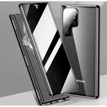 Sekretess magnetiskt fodral för Samsung S25 plus svart