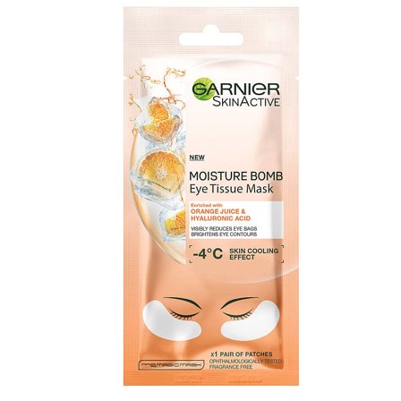 Garnier Skin Active Hydra Bomb Eye Tissue Mask Orange Juice 1 Par, Skincare, Masker, Øjenmasker