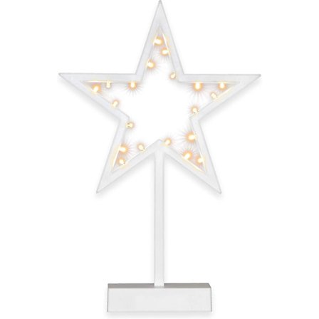 20 LED dekorativt lys stjerne kaldt varmt hvitt julestjerne lys stjerne dekorativ stjerne [DB]