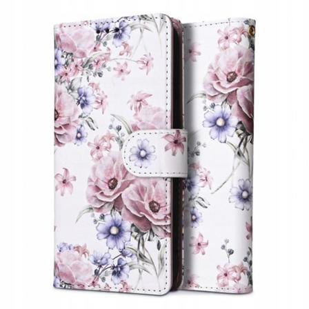 Tech-Protect Galaxy A15 4G/5G Lompakkokotelo Blossom Flower - Valkoinen
