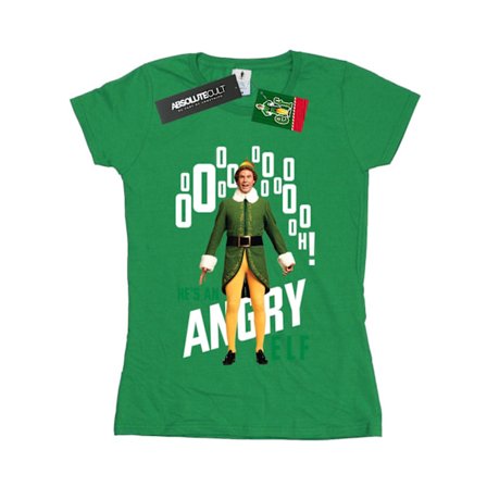 Elf Dam/Dam Angry Elf Bomull T-shirt S Irländsk Grön