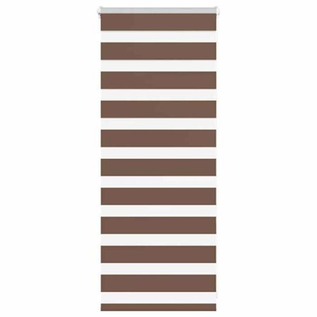 vidaXL Rullgardin zebra brun 55x100 cm tygbredd 50,9 cm polyester, zebra mönstrad rullgardin, zebra rullgardin för fönster, 4014304