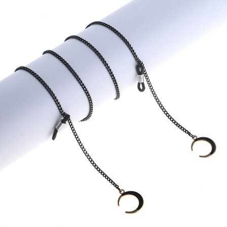 Briller Lanyard Brille Stropp for Kvinner Svart Måne Anheng Maske Kjeder Mote Solbrille Stropper Briller Ledning