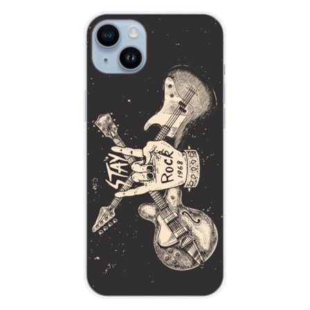 Silikonfodral - Kompatibel med Apple iPhone 15 Plus - design stay rock