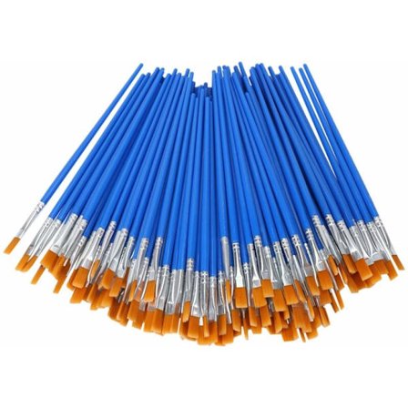 200 stk. flade malerpensler, små bulk pensler til detaljeret maling, håndværk og akvarel