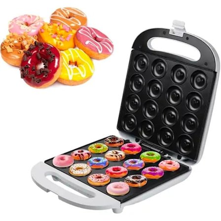 Mini-donitsintekijä - Donitsintekijäkone kotiin - 16 pienen donitsintekijä, sähköinen tarttumaton pinta tekee lapsille donitsintekijän, tekee 