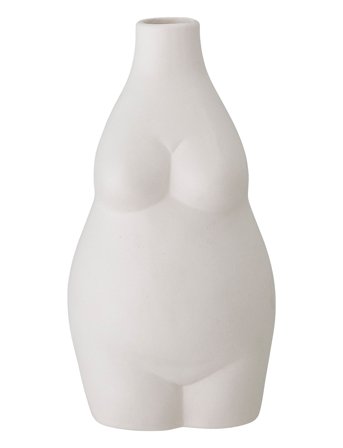 Bloomingville | Elora Vase, Hvid, Stentøj | H18CM