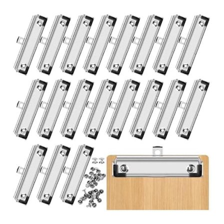 Paket med 20 Klämmor för Anslagstavla 12cm, Passande Metallklämmor för Papp, för Kontor, Hantverksprojekt [XC]