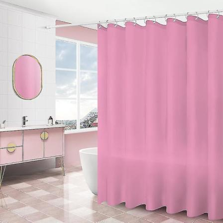 Vanntett Peva Dusjforheng Med 12 Kroker For Baderom Badekar( Størrelse,farge : W80xh180cm-solid Rosa