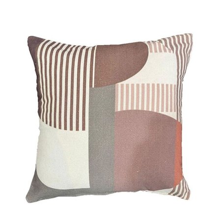 Dekorativ pude, 45x45cm, bomuld-polyester, beige