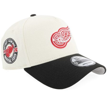 New Era - NHL Vit adjustable Keps - "Hatstore Exclusive x Detroit Red Wings 9FORTY Chrome/Black A-frame Adjustable " @ Hatstore