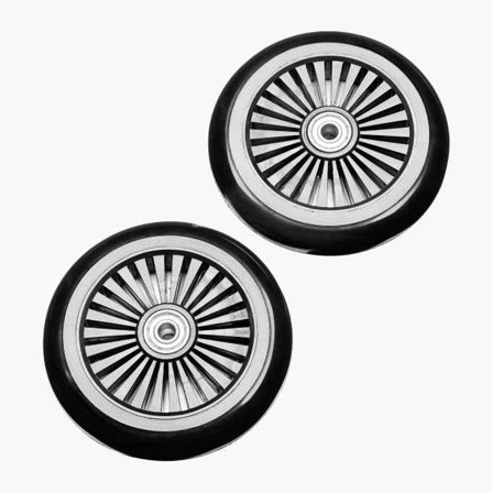 Biltema - Kickbikehjul svart 120 mm 2-pakning