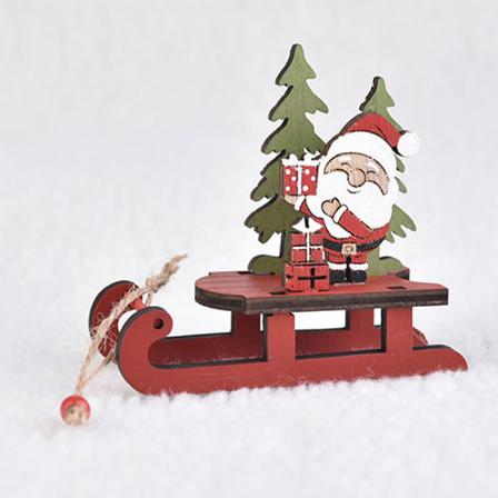 1pc Nyår Hängande Släde Julbordsdekorationer Xmas Dekor