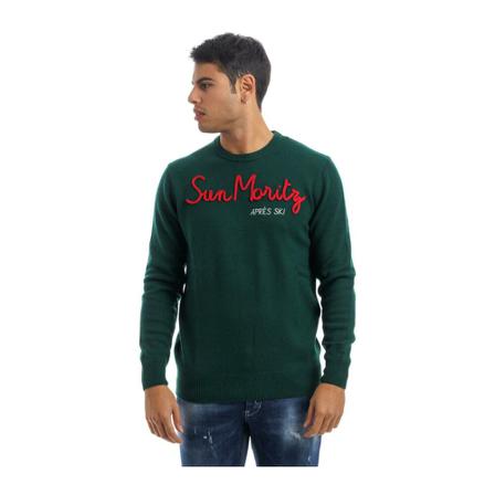 MC2 Saint Barth Round-neck Strik Grøn, Herre Strik