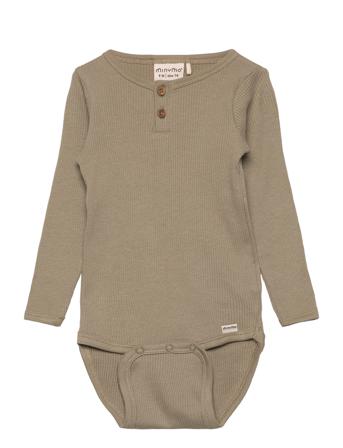 Body Ls Rib Beige Minymo