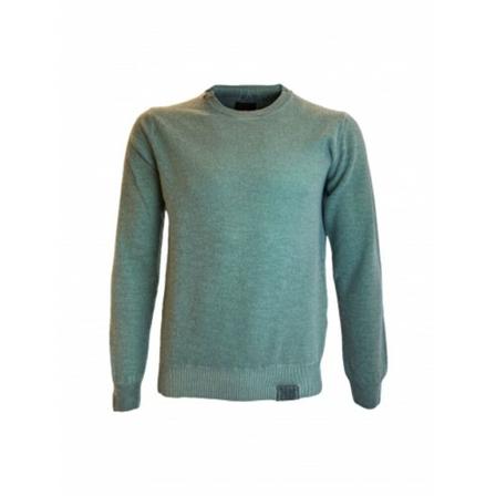 Bob Round-neck Strik Grøn, Herre Strik, Størrelse: M