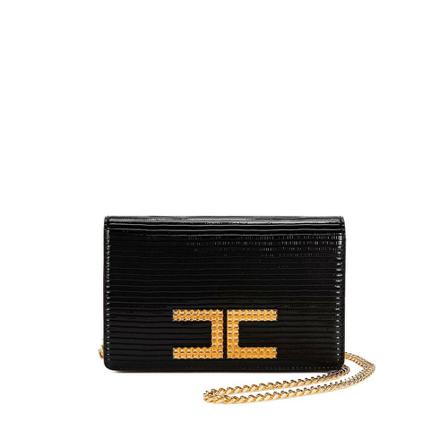 Elisabetta Franchi, Cross Body Bags Czarny, Kobieta, Rozmiar: ONE Size