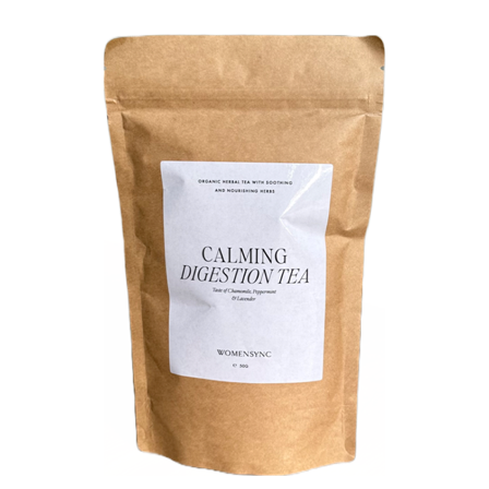 Womensync Calming Digestion Te 50 g, KORT DATUM
