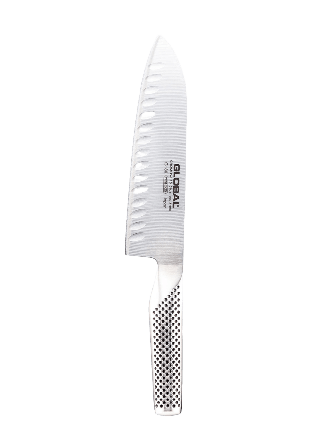 Global Santokukniv olivslipad 18 cm Köksredskap Silver