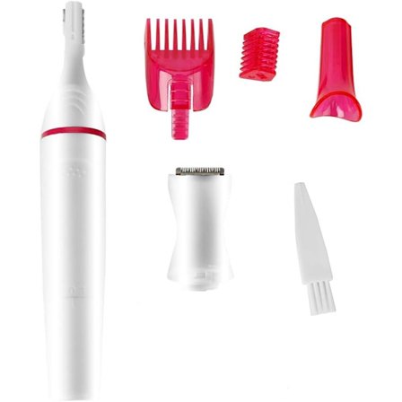 Shopping Spree Elektrisk barbermaskine til kvinder, Elektrisk næsehårstrimmer Bikinihårtrimmer 4-i-1 Elektrisk barbermaskine Næsehårstrimmer Kvinder 