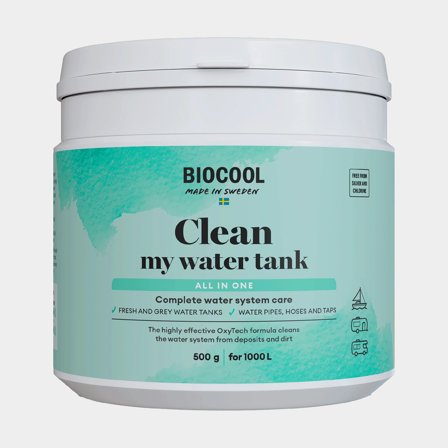 Tankreinigung BioCool Clean My Water Tank, 500 ml Pulver + Dosierlöffel, reicht für 1000 Liter Tankvolumen - Boot