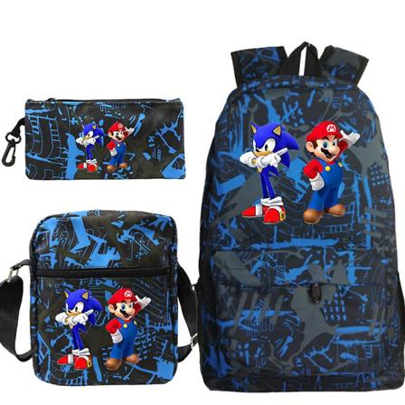 Mario Rygsæk 3pcs Skole Taske Børn (FMY) dark blue