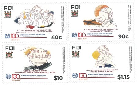 Fiji - International fagforeningsorganisation - Postfrisk sæt 4v
