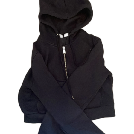 Marinblå zip hoodie
