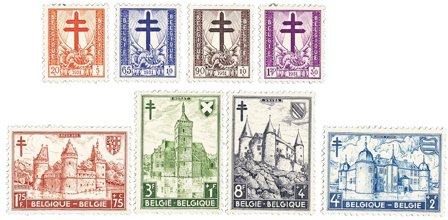 Belgien 1951 - OBP 868-75 - Ubrugt