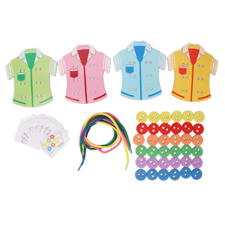 Puinen nauhoituslelu Vaatetyyli Hienomotoriikka Värien havaitseminen Turvallinen Taaperon pujottelulelu Varhaiskasvatukseen