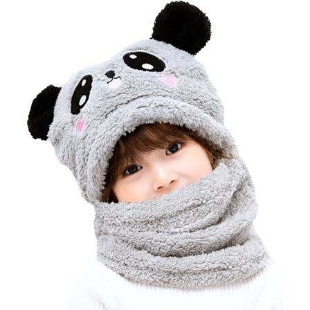 Børnehat Dreng Pige 3 i 1 Sæt Hue Halsvarmer Ørevarmer til 1-3 År Gamle