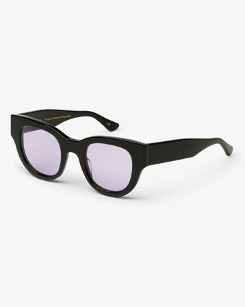 Sunglass 06 - Deep Black Solid - Lavender - One Size