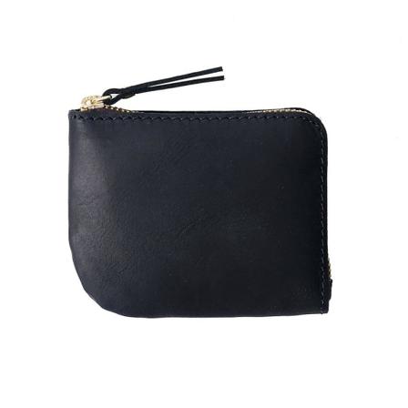 Vintage Kuveskinn Myntpung for Menn Kvinner Mini Lommebok Enkel Frontlommepung Svart